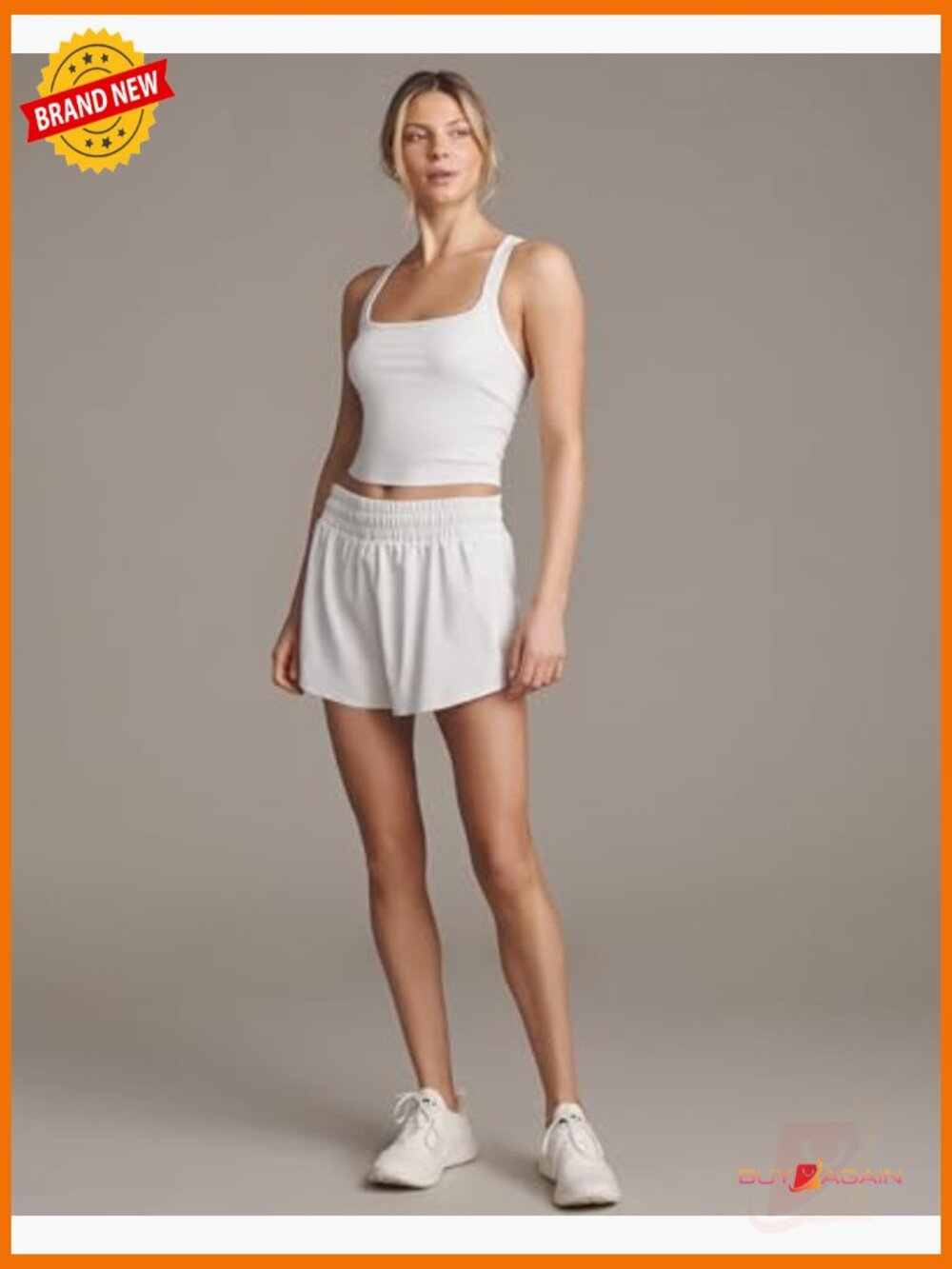 2.5" Women's Athletic Shorts with Liner, Mid Rise, Regular Fit, Running Shorts - Picture 5 of 6